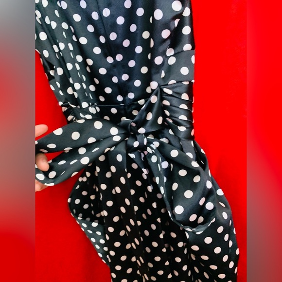 🎀TeezeMe pink and black polka dot dress bow back🎀 - Picture 9 of 12